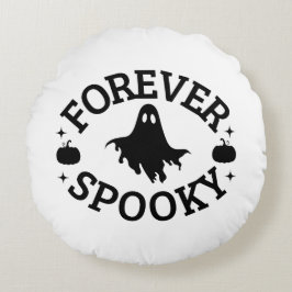 Forever Spooky Halloween Throw Pillow Rundes Kissen