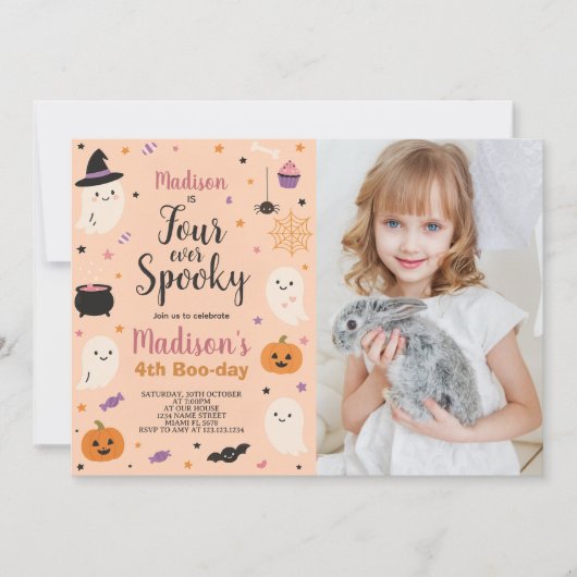 Forever Spooky Kids Boo-Day Einladung zum Geburtst (Vorderseite)