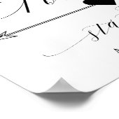 Forever startet hier Script Direction Arrow Sign Poster (Ecke)