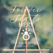 Forever Starts Here Custom Wedding Welcome Acrylschild (Neutral)