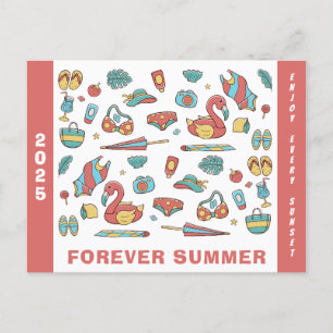 Forever Summer 2025 - jeden Sonnenuntergang genieß Postkarte