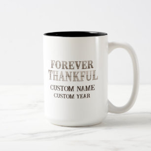 Forever Thankful Cotattaccore individuell anpassba Zweifarbige Tasse