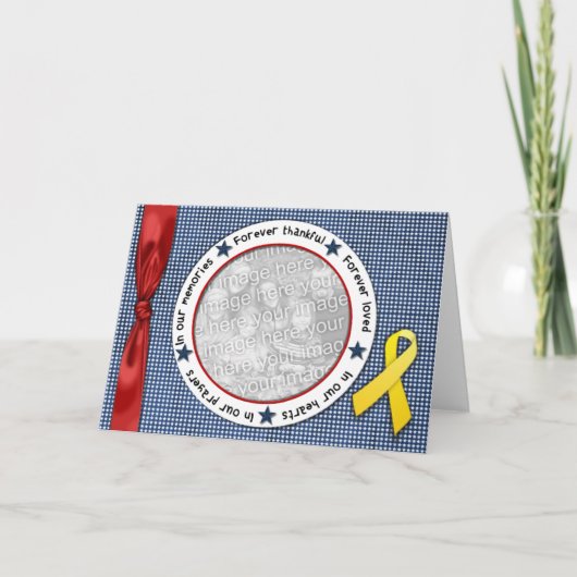 Forever Thankful Forever Love Foto Frame Dankeskarte (Vorderseite)