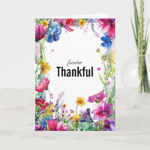 Forever Thankful Meadow Blooms Collection Dankeskarte