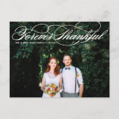 Forever Thankful Skript Hochzeit Vielen Dank Postkarte (Vorderseite)