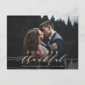 Forever Thankful Wedding Thank You Photo Postkarte (Vorderseite)