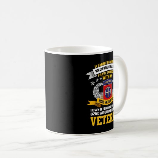 Forever The Title 82Nd Airborne Division Veteran Kaffeetasse (VorderseiteRechts)