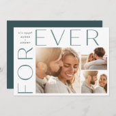 Forever Three Foto Collage Verlobung Ankündigung (Vorne/Hinten)