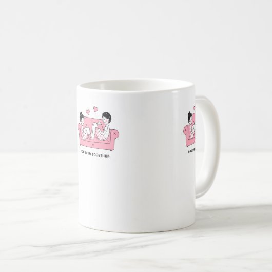 Forever Together Tasse - Romantisches Coupé Gesche (VorderseiteRechts)