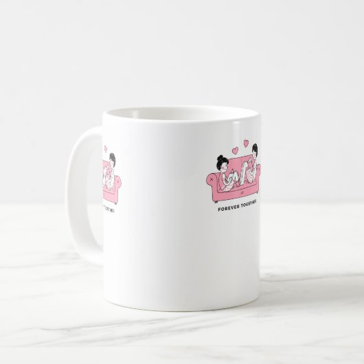 Forever Together Tasse - Romantisches Coupé Gesche (Vorderseite Links)