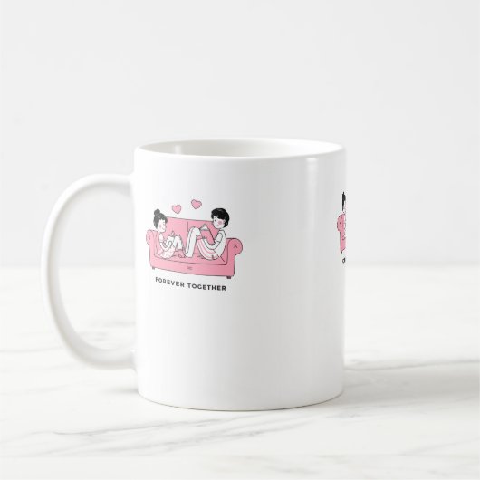 Forever Together Tasse - Romantisches Coupé Gesche (Links)