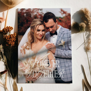 Forever Together Vintag Elegance Wedding Foto Ankündigung