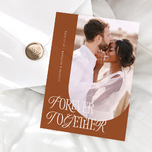 Forever Together Vintag Terracotta Wedding Ankündigung