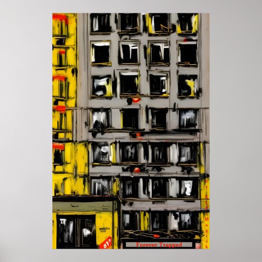 Forever Trapped - Eine gruselige AI Fantasy Art Pr Poster (Vorne)