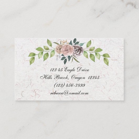 Forever - Two Hearts - One Liebe Business Card Visitenkarte (Rückseite)