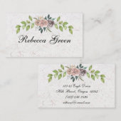Forever - Two Hearts - One Liebe Business Card Visitenkarte (Vorne/Hinten)