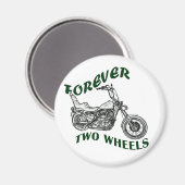 Forever Two Wheels - Biker Magnet (Vorderseite/Rückseite)