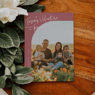 Forever Us Script Pink Valentinsfoto Feiertagskarte