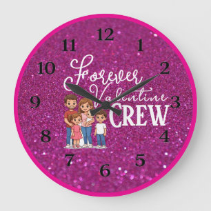Forever Valentine Crew Große Wanduhr