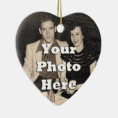 Forever Valentines Couple's Personalisiert Keramik Ornament (Rechts)