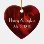 Forever Valentines Couple's Personalisiert Keramik Ornament (Hinten)