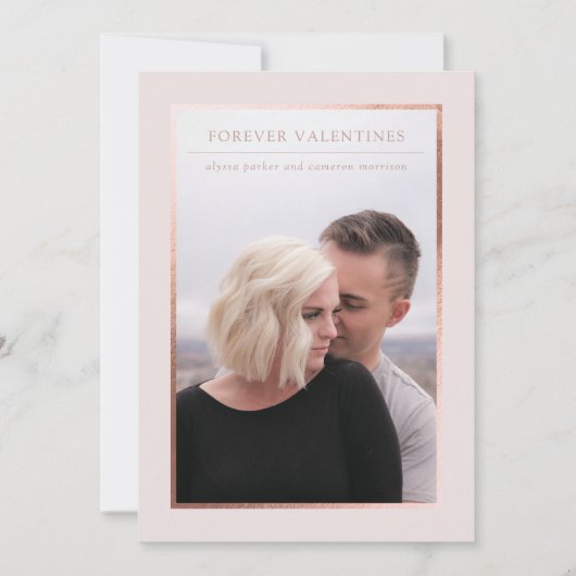 Forever Valentines Foto Save the Date Einladung (Vorderseite)