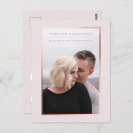 Forever Valentines Foto Save the Date Postkarte