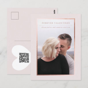 Forever Valentines Foto Save the Date Postkarte