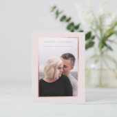 Forever Valentines Foto Save the Date Postkarte (Stehend Vorderseite)