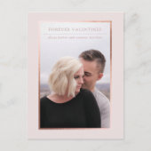 Forever Valentines Foto Save the Date Postkarte (Vorderseite)