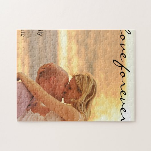 Forever Wedding Names Date Foto Puzzle (Horizontal)