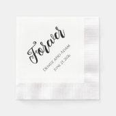 Forever Wedding Reception Cocktail Napkins Serviette (Vorderseite)