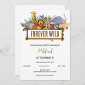 Forever Wild Birthday Einladung (Vorne/Hinten)