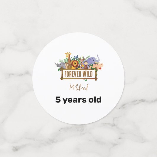 Forever Wild Birthday Table Confetti Konfetti (Klein Vorderseite)