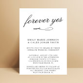 Forever Yes Romantic Intimate Courthouse Hochzeit Einladung