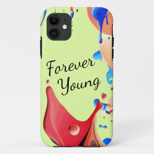 Forever Young Colorful Case-Mate iPhone Hülle (Rückseite)