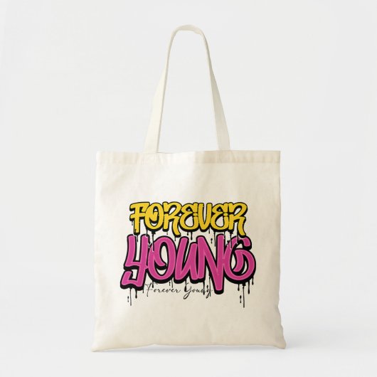 Forever Young Graffiti T - Shirt Tragetasche (Vorne)