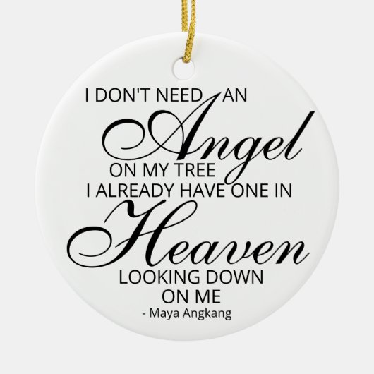 Forever Young Memorial Ornament (Vorne)