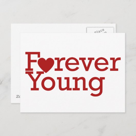 Forever Young Postkarte (Vorne/Hinten)