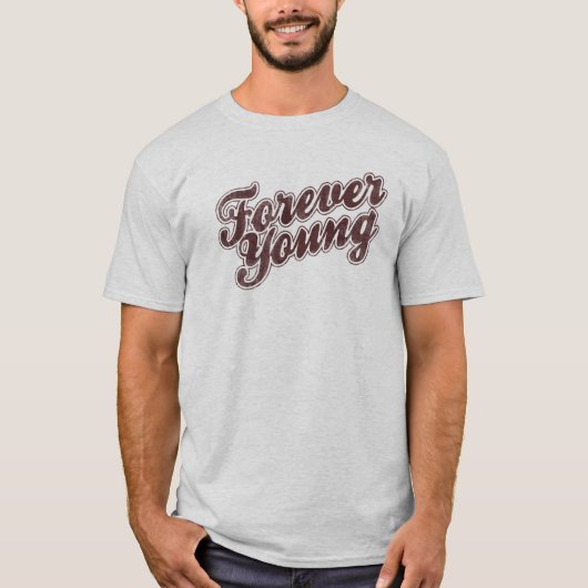 Forever Young Retro 80er Graphic Pop Culture T-Shirt (Vorderseite)