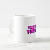 Forever Young Retro Bolt Icon Tasse (Vorderseite Links)