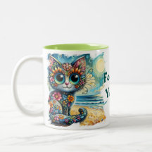 Forever Young Whimsical Floral Kitty Cat Malerei
