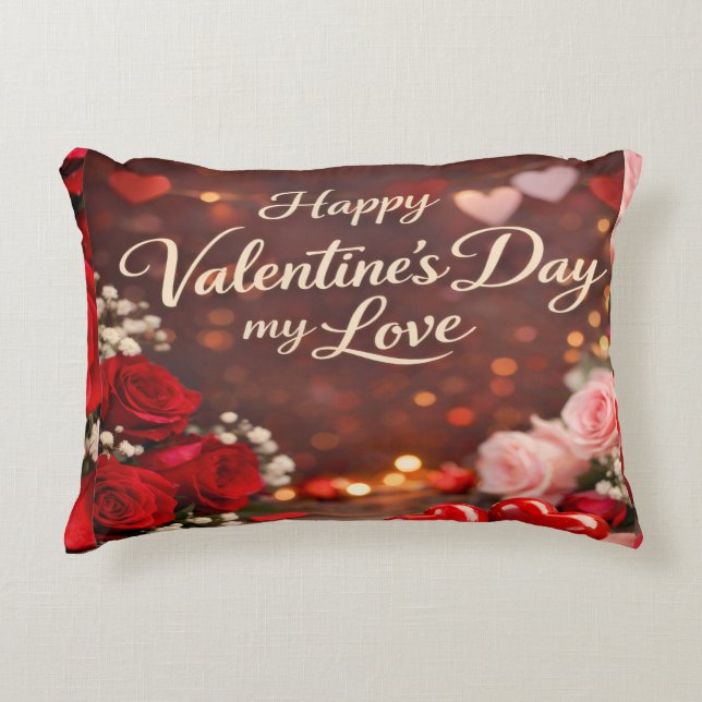 'Forever Your Valentine' Accent Pillow Dekokissen (Vorderseite)