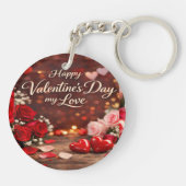 'Forever Your Valentine' Acrylic Keychain Schlüsselanhänger (Rückseite)