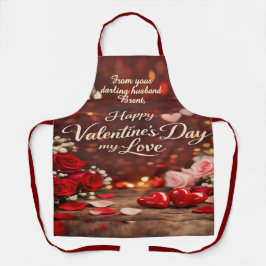 'Forever Your Valentine' All-Over Print Apron Schürze