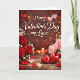 'Forever Your Valentine' Folded Greeting Card Karte