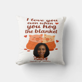 'Forever your Valentine' personalized Throw Pillow Kissen
