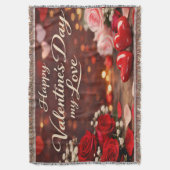 'Forever Your Valentine' Throw Blanket Decke (Vorderseite Vertikal)