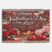 'Forever Your Valentine' Throw Blanket Decke (Vorderseite)