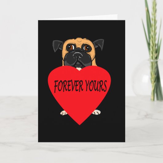 "Forever Yours" Hunde-Grußkarten Karte (Vorderseite)